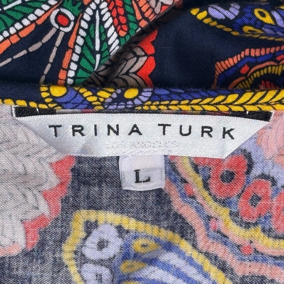 Trina Turk Argo Iris Butterfly Print Maxi Dress size Large - Picture 10 of 10